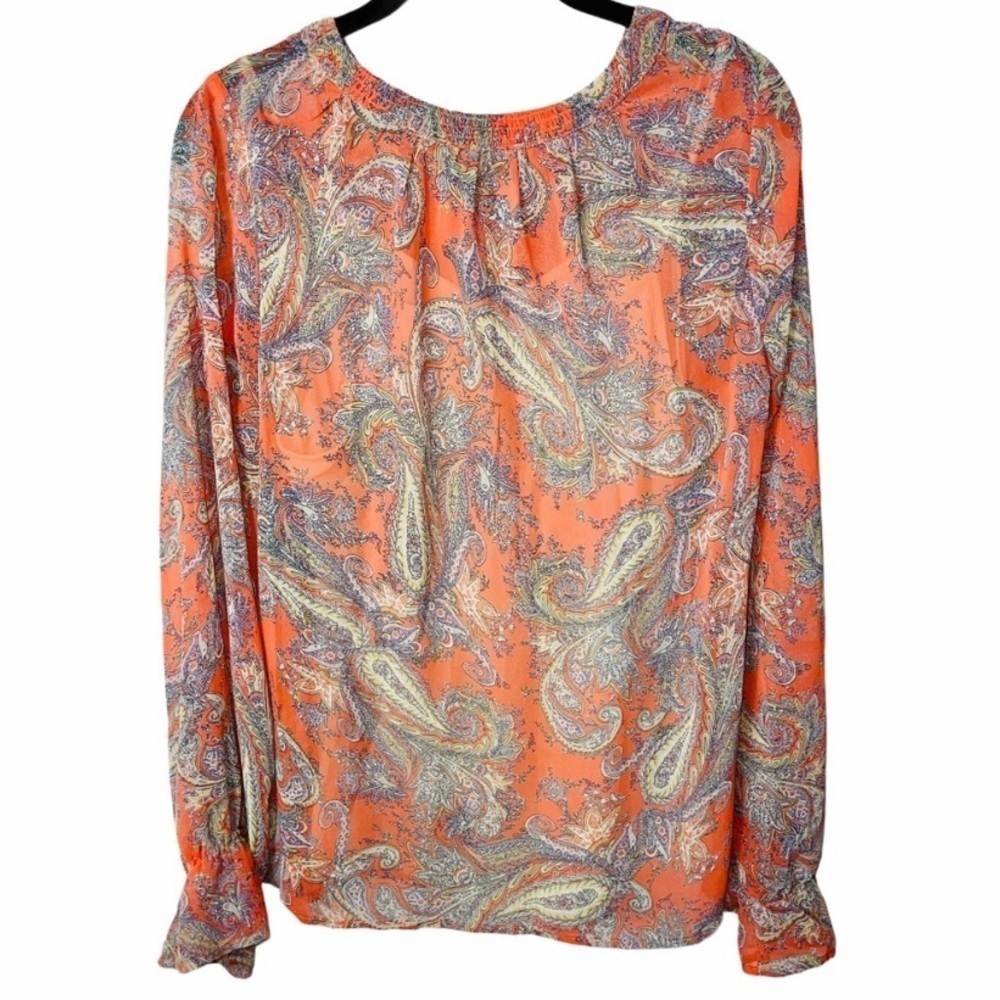 33  Skies Are Blue Paisley Peasant Top size M - Picture 2 of 5